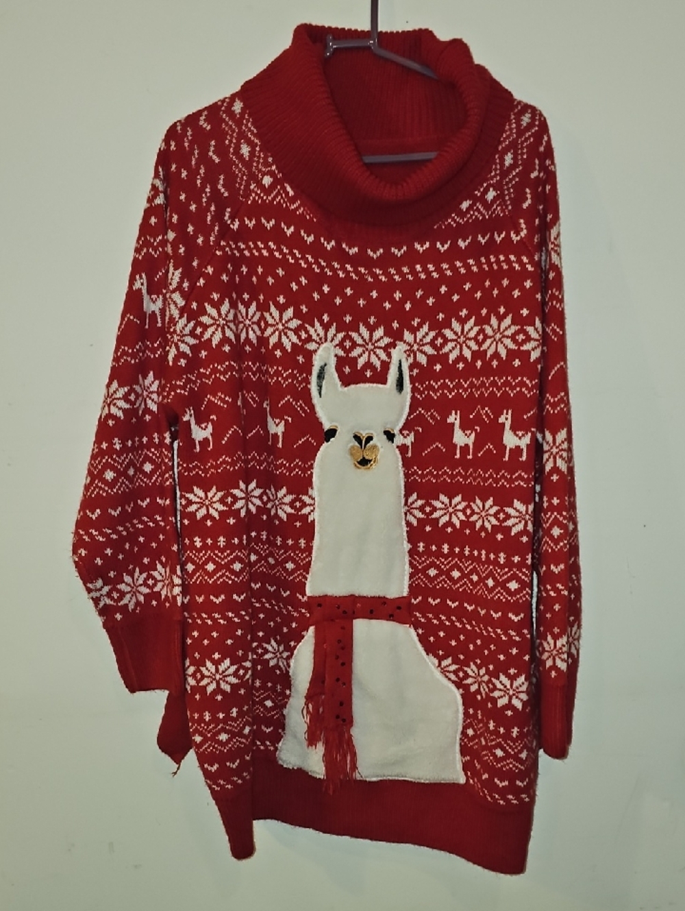 Christmas Llama dress with pockets,womens. Sz xlg. DONT MISS OUT!! HOLIDAY FUN!!